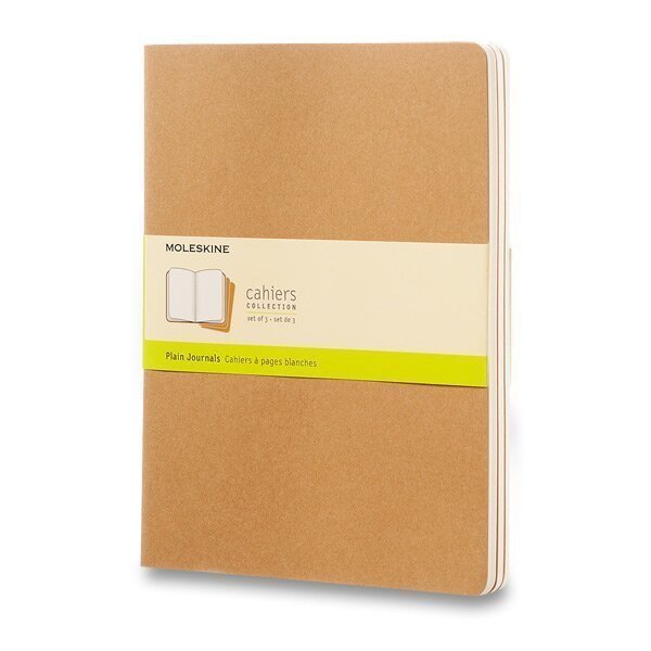 Sešity Moleskine Cahier XL čisté 3 ks - karton