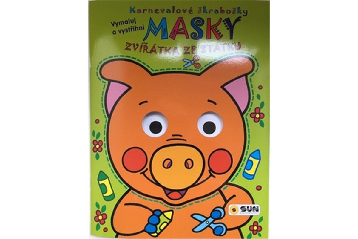 Zvířátka ze statku - Karnevalové škrabošky Masky