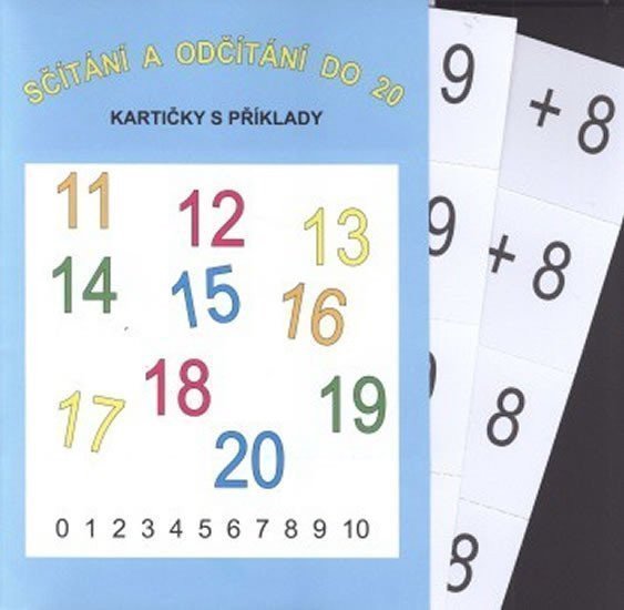 Sčítání a odčítání do 20 16 kartiček s příklady - 64 příkladů na sčítání a 64 na odčítání