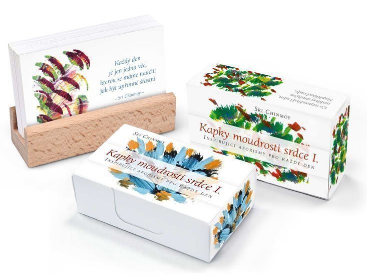 Kapky moudrosti srdce I Inspirující aforismy pro každý den - karty s dřevěným stojánkem – Chinmoy Sri