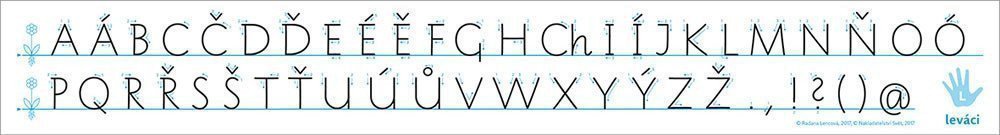 Záložka s abecedou 1 ročník - Leváci – Lencová Radana