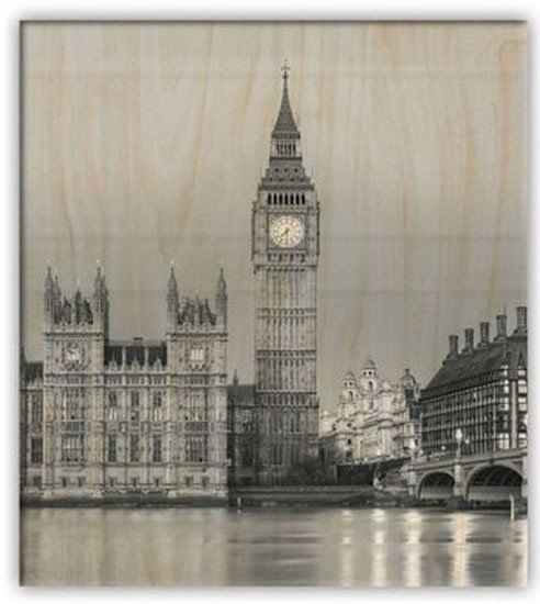 Obraz dřevěný Big Ben 450x520