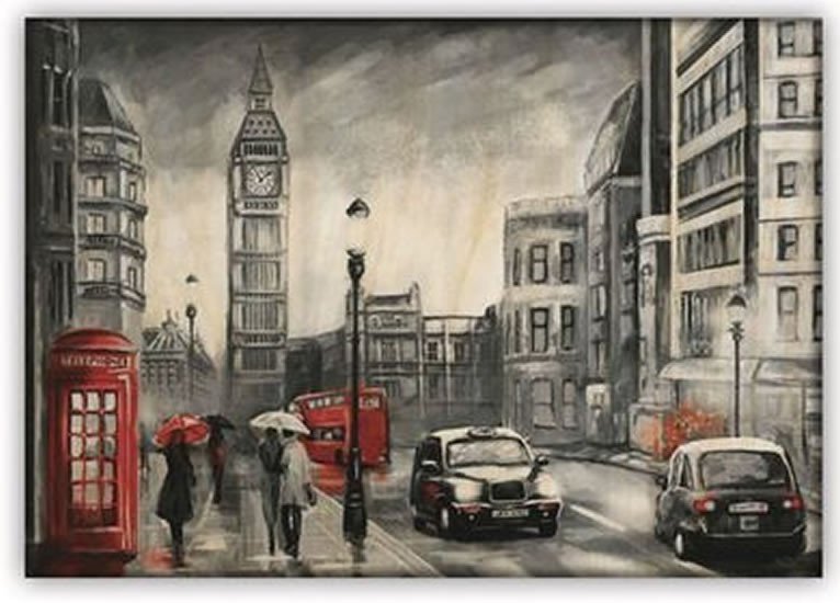 Obraz dřevěný London 485x340