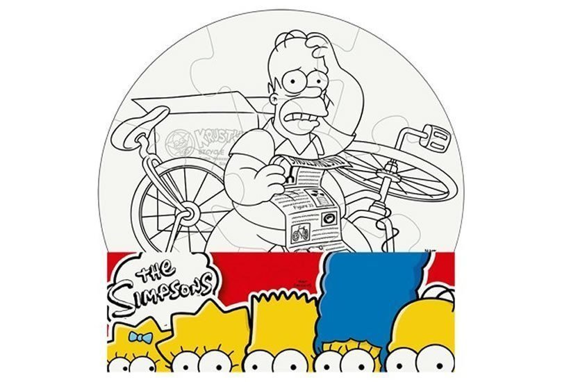 The Simpsons Vymaluj si kruhMini puzzle