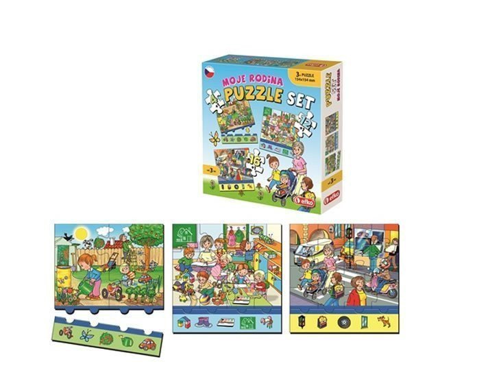 Moje rodina Puzzle set 3 v 1