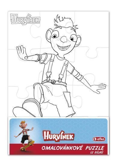 Hurvínek - omalovánkové puzzle 12 dílkůobdélník