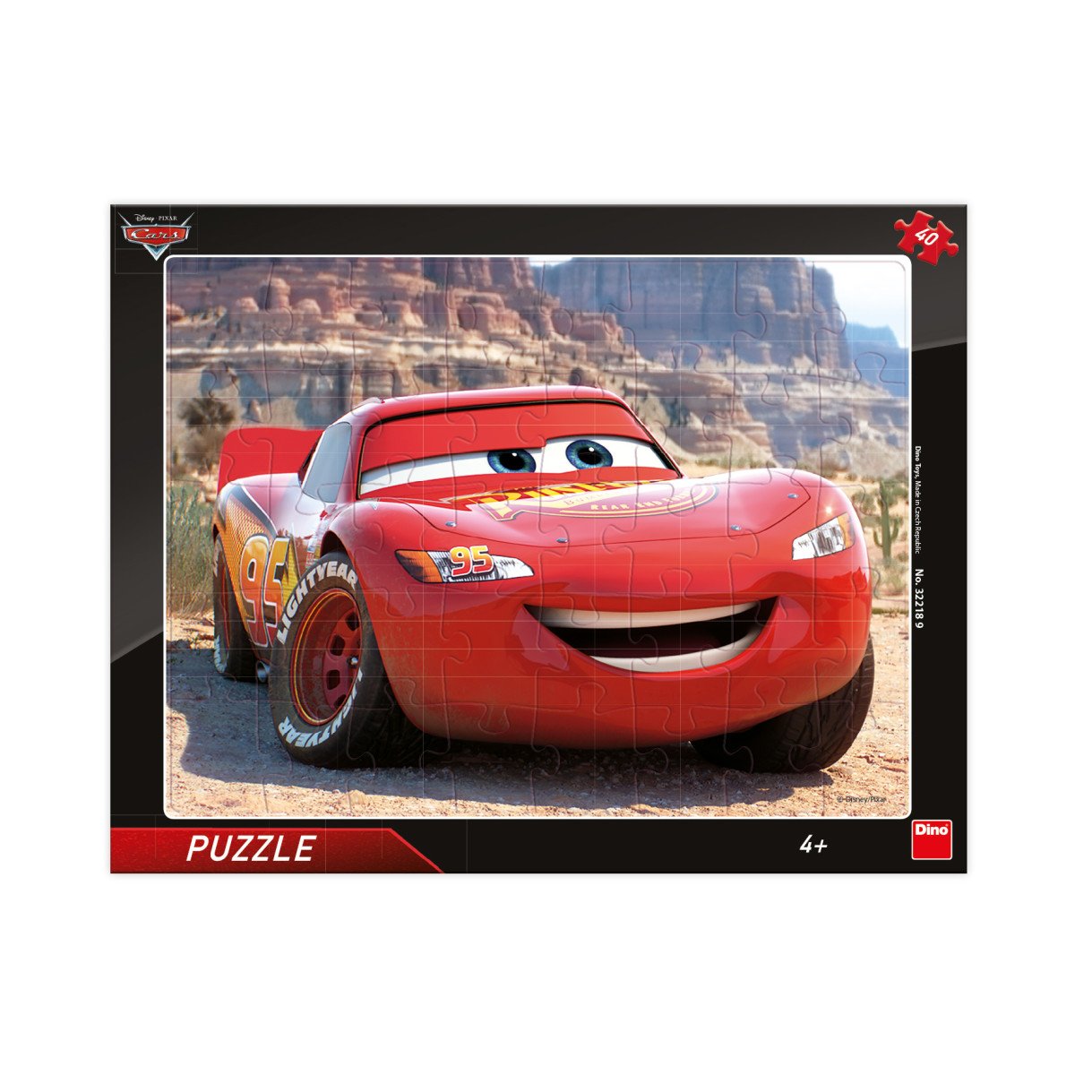 Puzzle deskové Auta Blesk Mcqueen 40 dílků