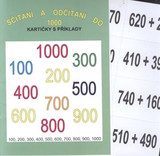 Sčítání a odčítání do 1000 16 karet 128 příkladů na sčítání a odčítání