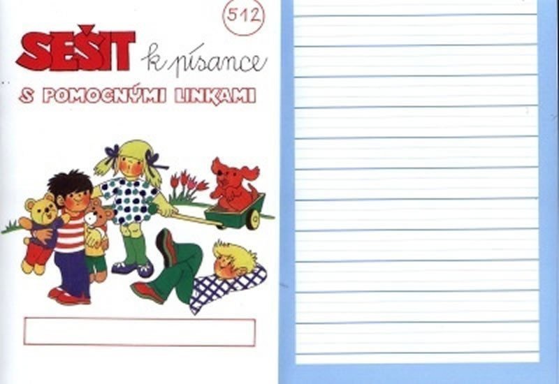 Sešit k písance s pomocnými linkami 512 podložka A5 16mm linka