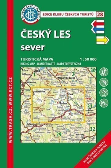 KČT 28 Český les - Sever 150T turistická mapa
