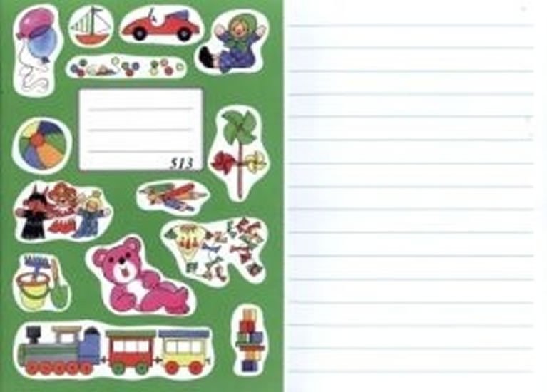 Sešit 513 - zelený A512mm linky