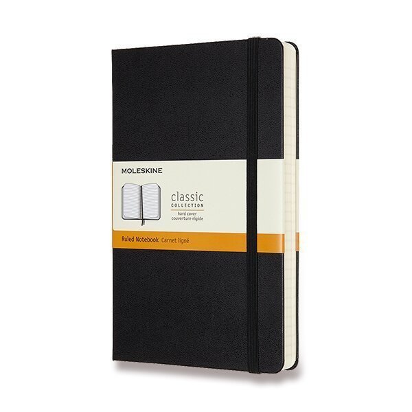Zápisník Moleskine Expanded - tvrdé desky L linkovaný - černý
