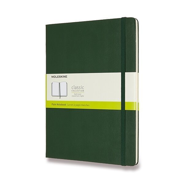 Zápisník Moleskine - tvrdé desky XL čistý - tm zelený