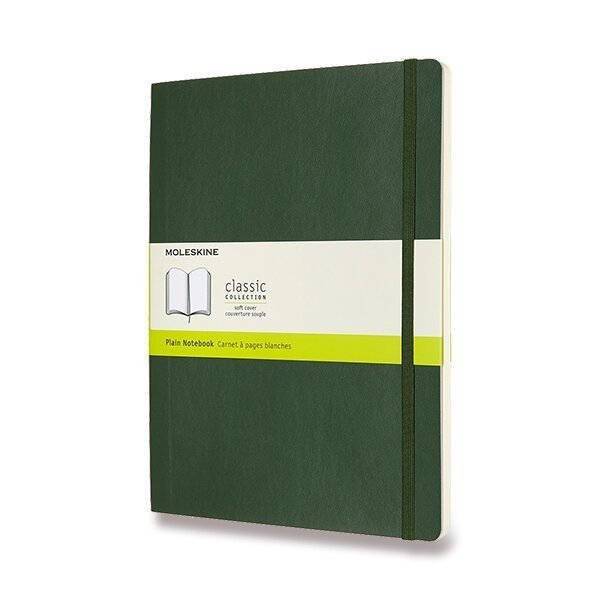 Zápisník Moleskine - měkké desky XL čistý - tm zelený