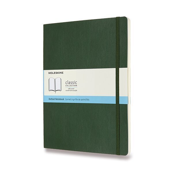 Zápisník Moleskine - měkké desky XL tečkovaný - tm zelený