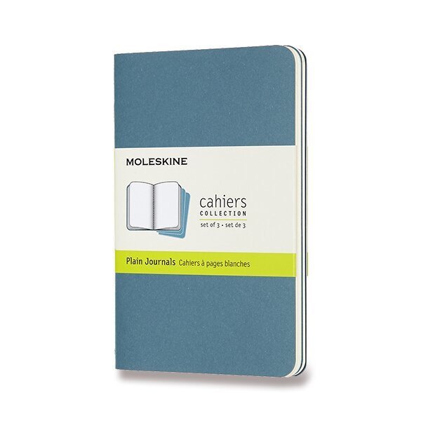 Sešity Moleskine Cahier S čisté 3 ks - tm tyrkysové