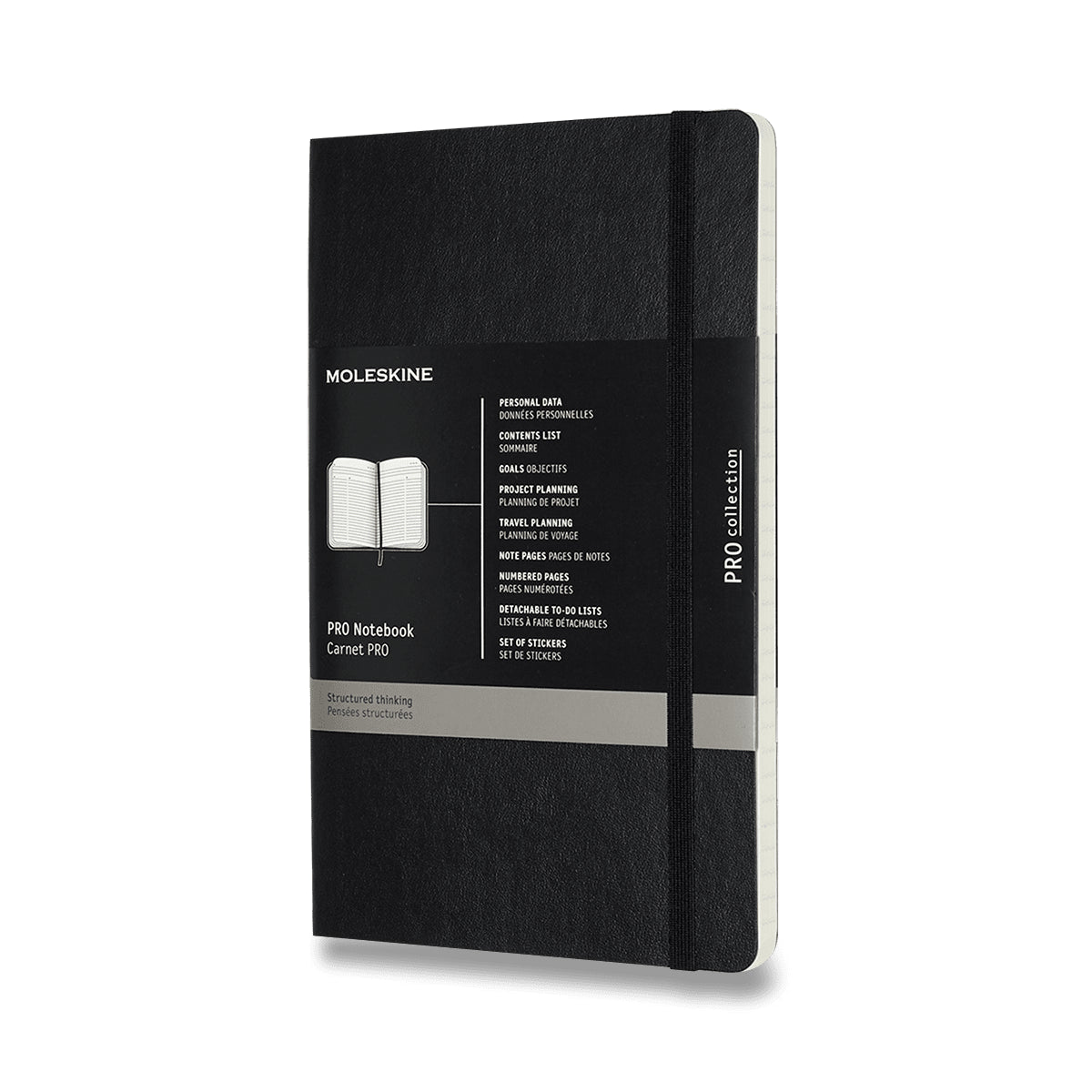 Zápisník Moleskine Professional - měkké desky L - černý