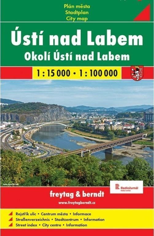 Ústí nad Labem mapa 115 000