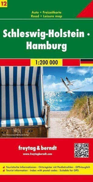AK 0218 Šlesvicko-Holštýnsko Hamburk 1200 000 automapa rekreační mapa