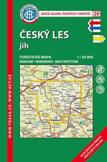 Český les - jih KČT 29 150T Turistická mapa