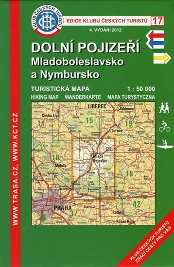 Dolní Pojizeří MladoboleslavskoKČT 17 150T Turistická mapa