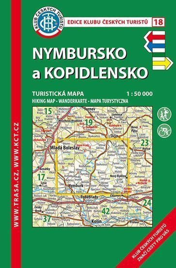 KČT 18 Nymbursko a Kopidlnsko 150T Turistická mapa