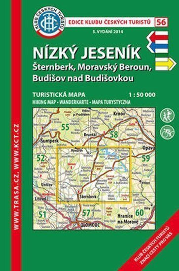 Nízký Jeseník KČT 56 150T Turistická mapa