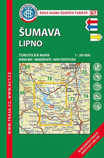 KČT 67 Šumava Lipno 150 000 Turistická mapa
