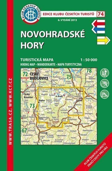 Novohradské hory KČT 74 150T Turistická mapa