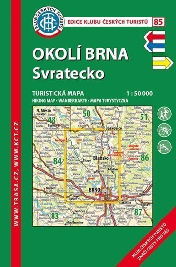 Okolí Brna Svratecko KČT 85 150T Turistická mapa