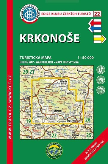 KČT 22 Krkonoše 150T Turistická mapa