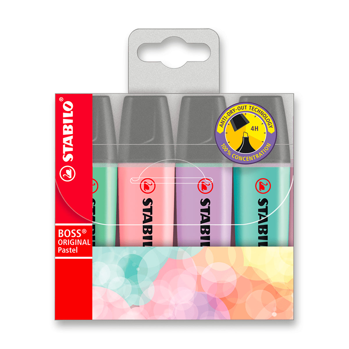 Zvýrazňovač STABILO BOSS ORIGINAL sada 4 ks pastel