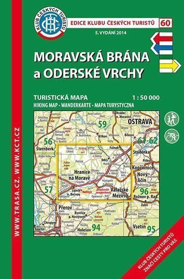 KČT 60 Moravská brána Oderské vrchy 150T Turistická mapa