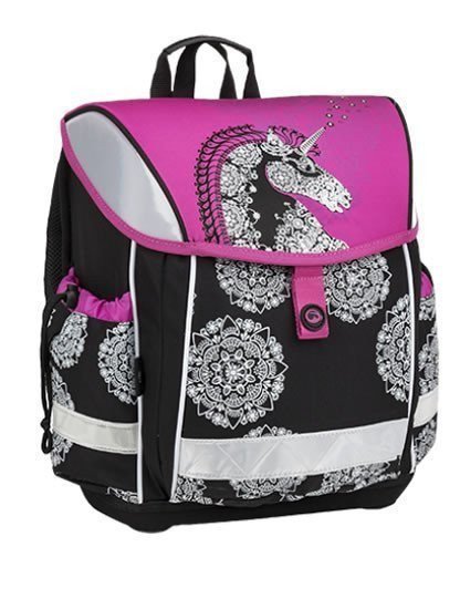 Bagmaster Školní aktovka pro prvňáčky LIM 9 A PINKBLACKWHITE