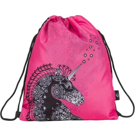 Bagmaster Dívčí školní sáček na přezůvky SHOES LIM 9 A PINKBLACKWHITE