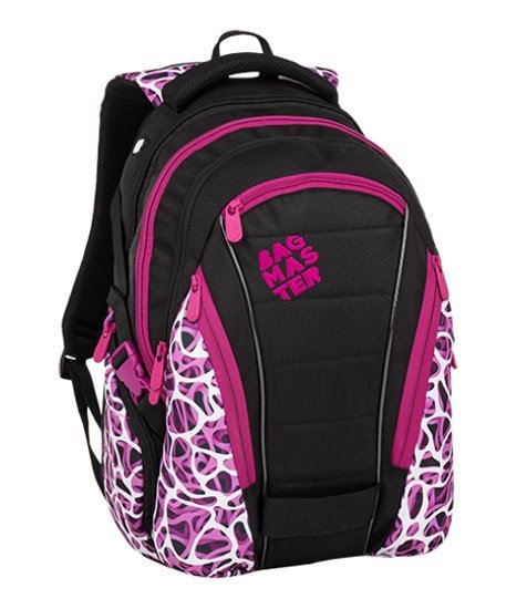 Bagmaster Studentský batoh BAG 9 C PURPLEWHITEBLACK
