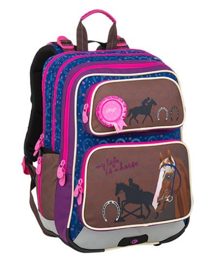 Bagmaster Školní batoh pro prvňáčky GALAXY 9 B BLUEBROWNPINK