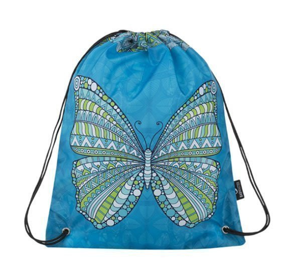 Bagmaster Dívčí školní sáček na přezůvky nebo sport SHOES MERCURY 9 B TURQUOISEWHITE