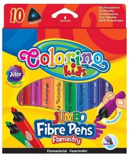 Fixy trojhranné JUMBO 10 barev