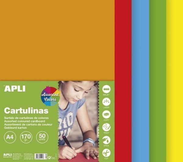 Barevný papír A4 170 g - mix sytých barev 50 ks