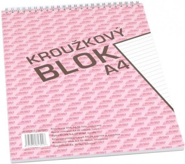 Blok s horní vazbou A4 linka 50 listů