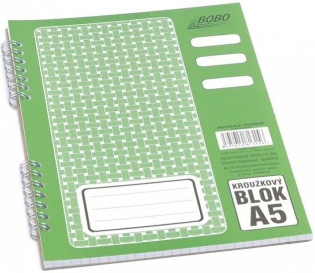 Blok s boční vazbou A5 čtvereček 50 listů