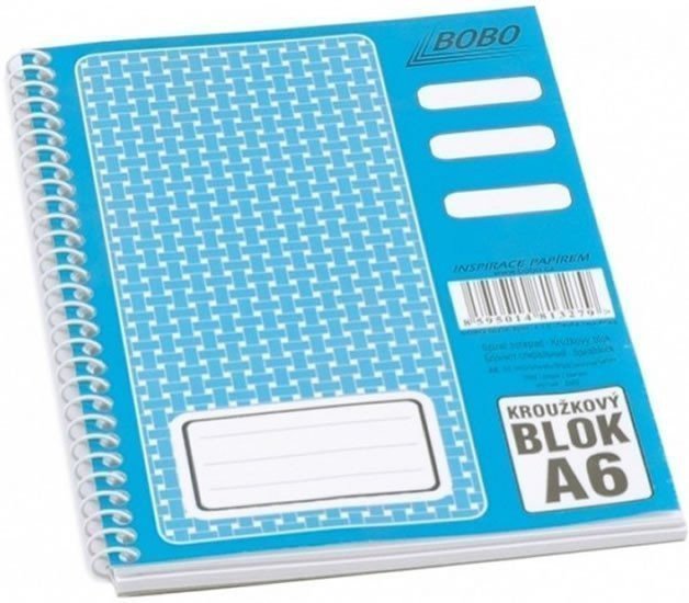 Blok s boční vazbou A6 čistý 50 listů