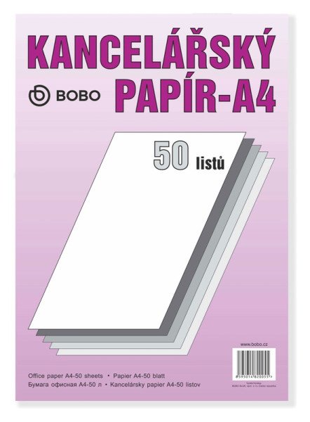 Kancelářský papír A4, 70g, 50 listů