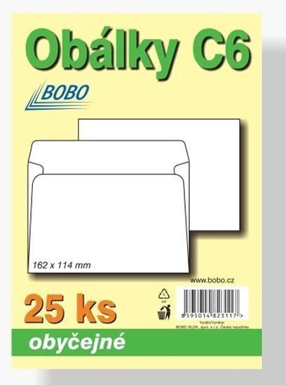 Obálky C6 obyčejné bal25ks