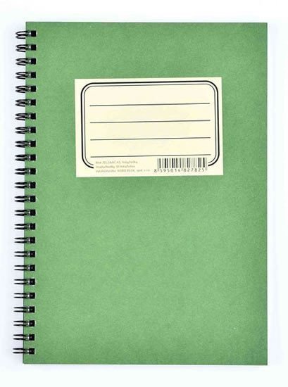 Kroužkový blok ZELENÁČ s boční vazbou A5 linkytečky 50 listů