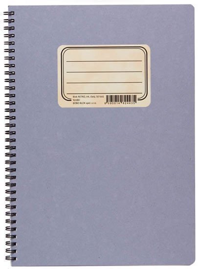 Kroužkový blok RETRO A4 čistý 50 listů