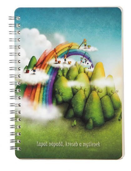 Kroužkový blok DUHA B6 čistý 50 listů