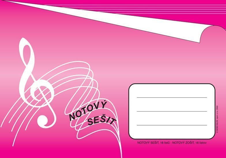 Notový sešit A5 16 listů
