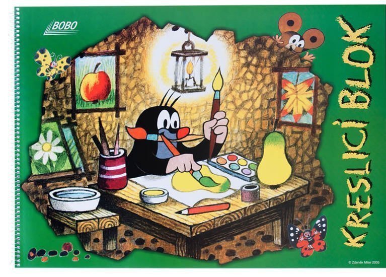 Kreslící blok KRTEK s boční vazbou A3 čistý 20 listů